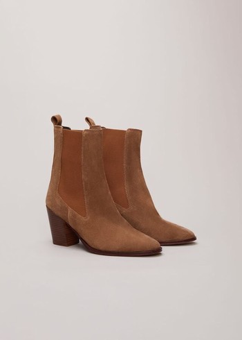 Phase Eight Brown Suede Cowboy Boots Brown USA | 6104358-DZ